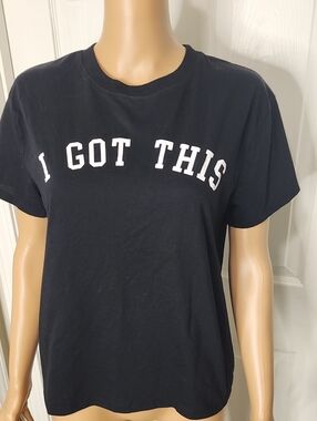 NEW Insparational T-shirt " I Got This" Black Short Sleeve Tee with White Logo